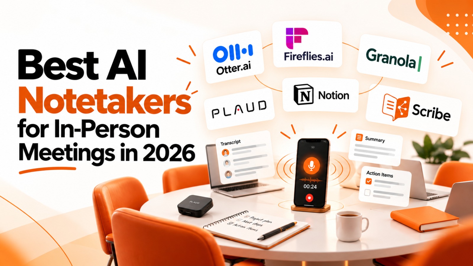 Best AI Notetakers for In-Person Meetings in 2026